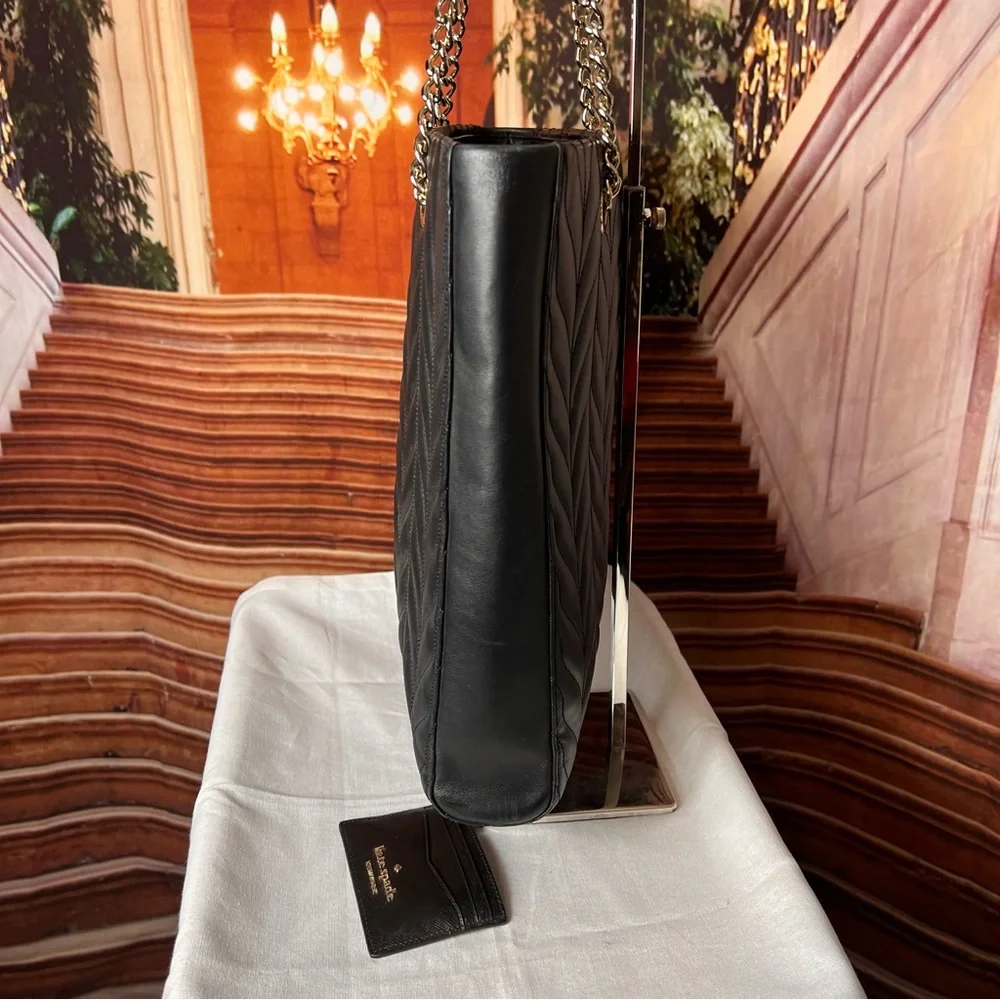 KATE SPADE Briar Lane Quilted Slim North South Tote Women's Leather Handbag - Picture 8 of 16